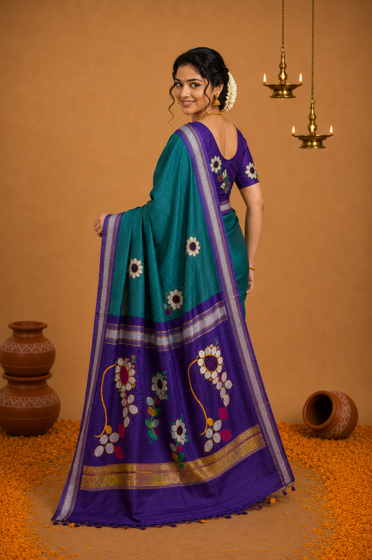 KHAN ,PURE HANDLOOM SAREE