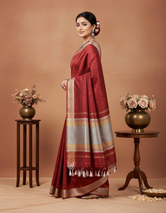 KHAN,PURE HANDLOOM SAREE