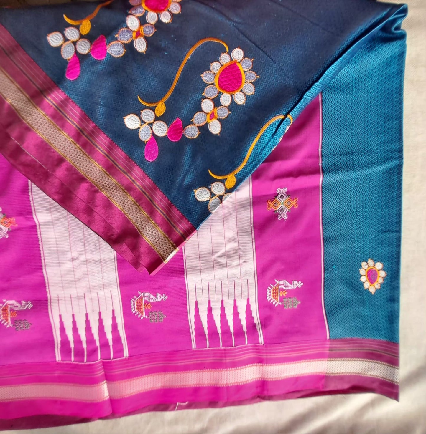 KHAN ,PURE HANDLOOM SAREE