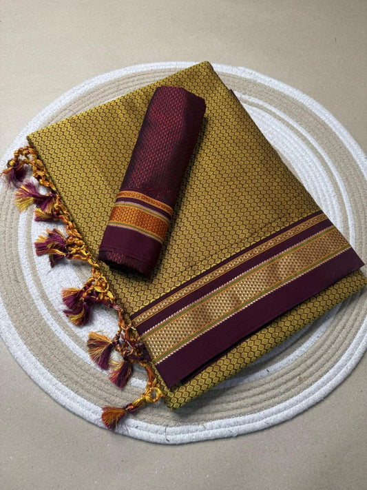 KHAN ,PURE HANDLOOM SAREE