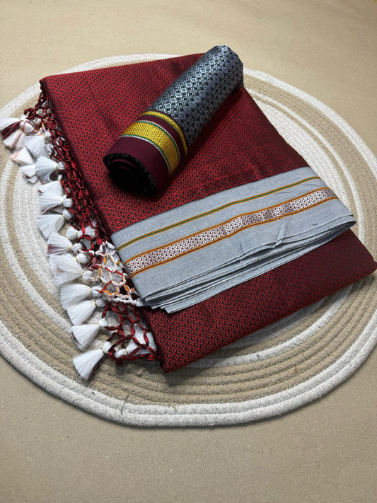 KHAN, PURE HANDLOOM SAREE