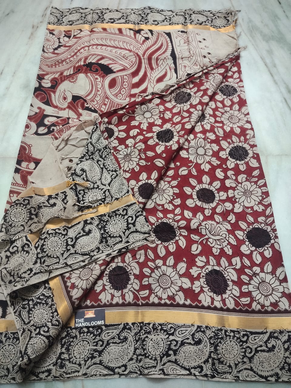 KALAMKARI PRINT NELLORE SILK SAREE