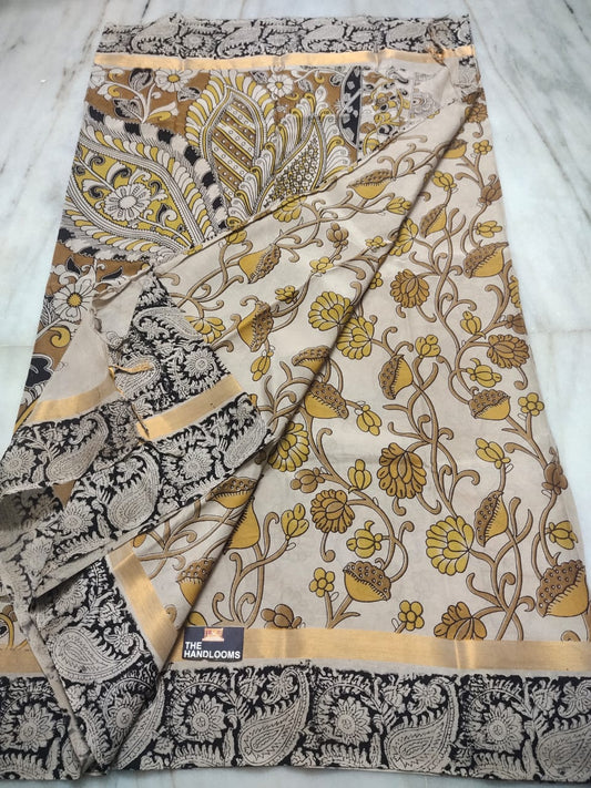 KALAMKARI PRINT NELLORE SILK SAREE