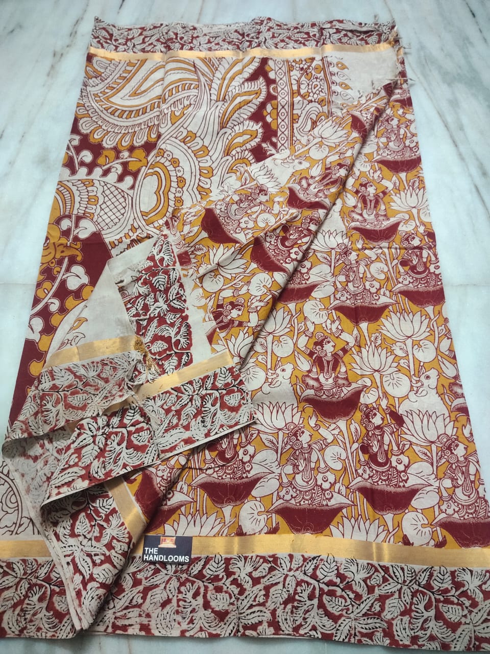 KALAMKARI PRINT NELLORE SILK SAREE