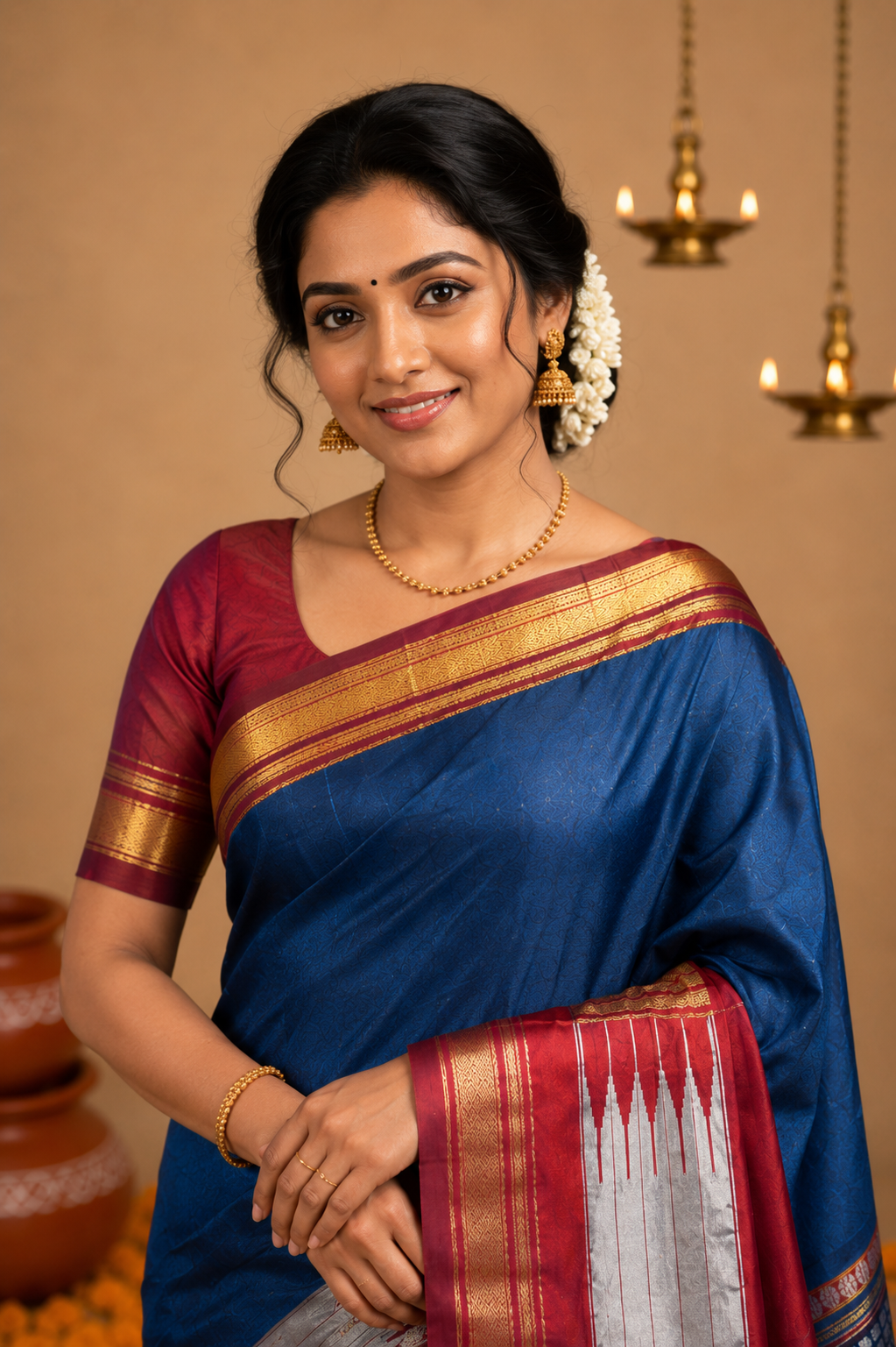 KHAN ,PURE HANDLOOM SAREE