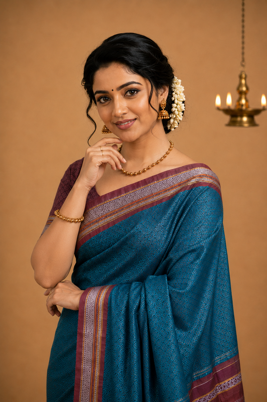KHAN ,PURE HANDLOOM SAREE
