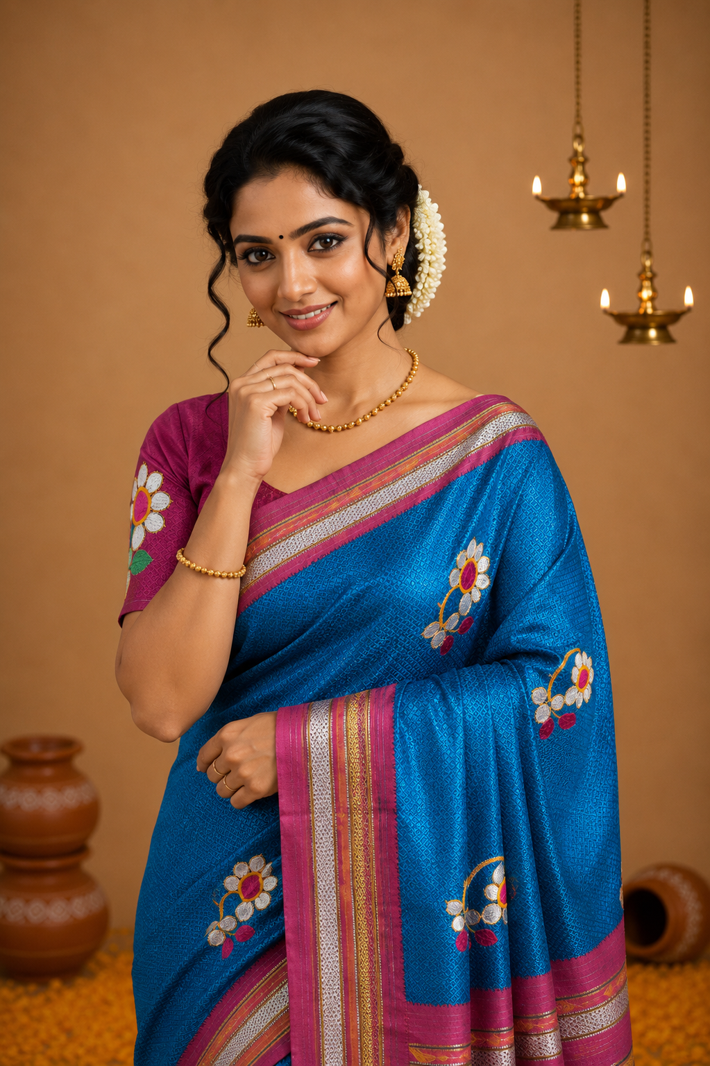 KHAN ,PURE HANDLOOM SAREE