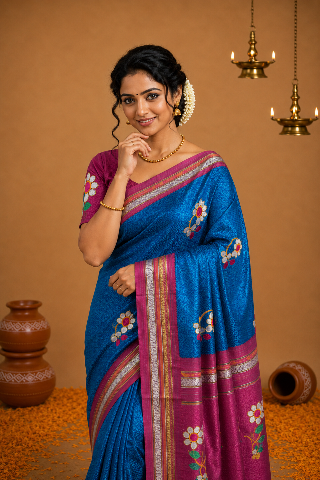 KHAN ,PURE HANDLOOM SAREE