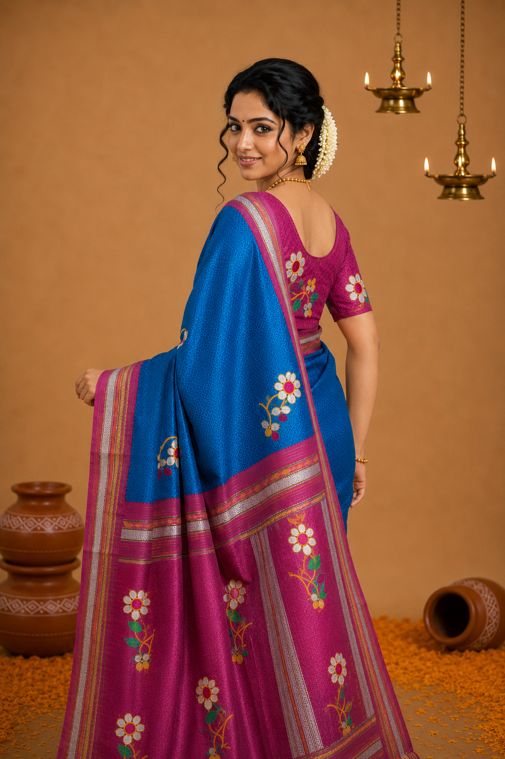 KHAN ,PURE HANDLOOM SAREE