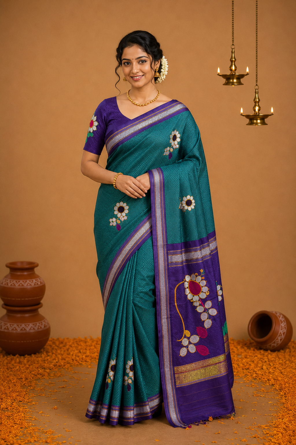KHAN ,PURE HANDLOOM SAREE