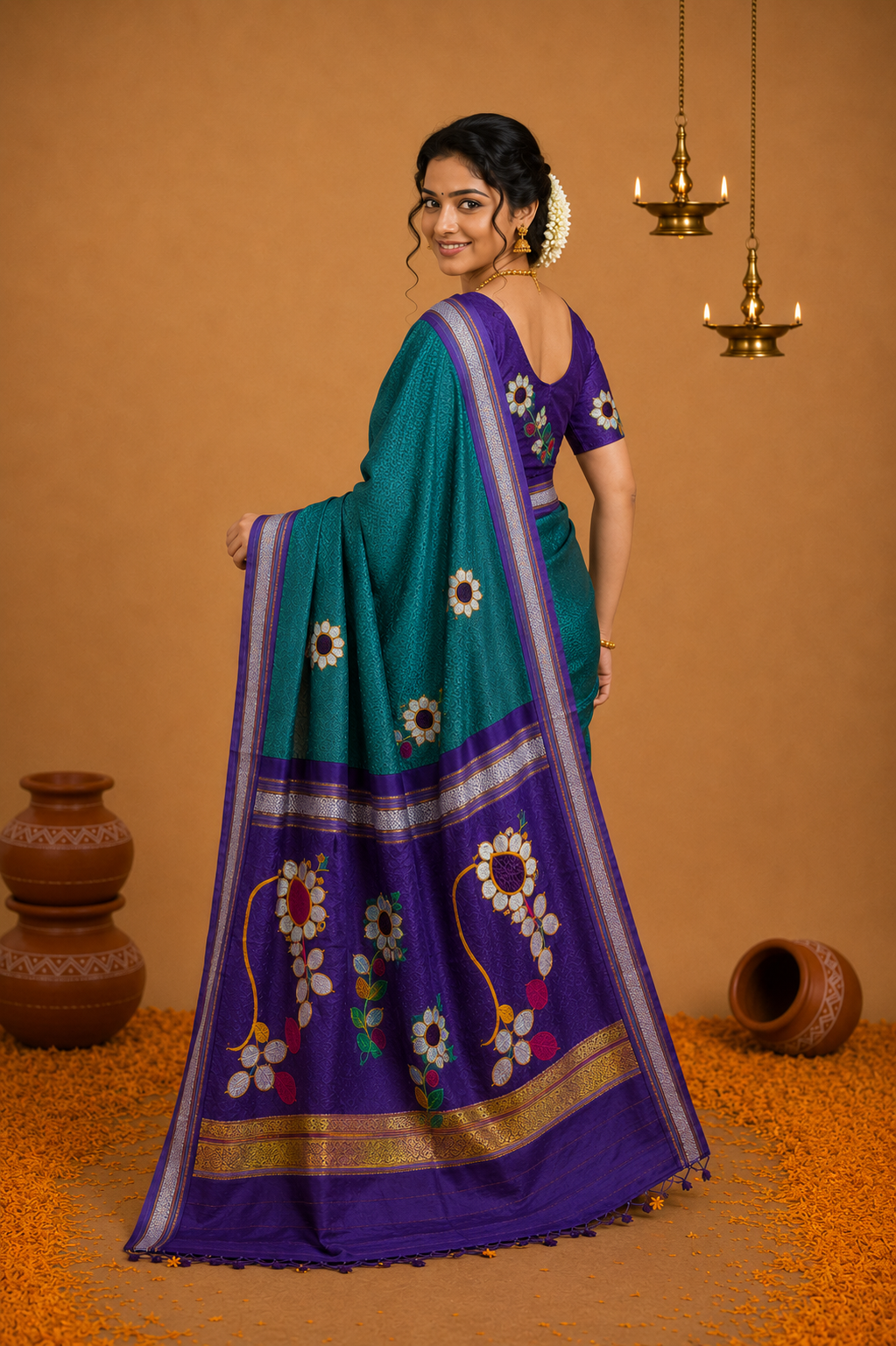 KHAN ,PURE HANDLOOM SAREE