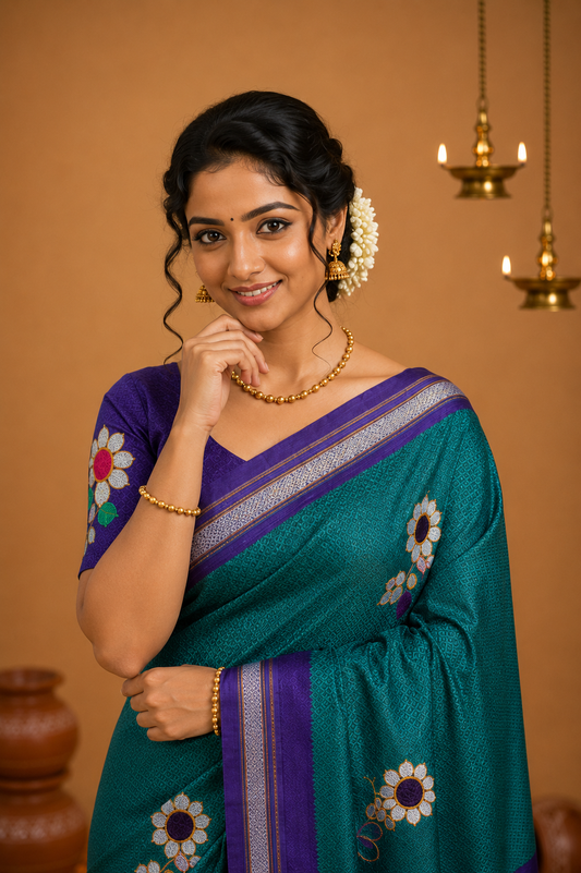 KHAN ,PURE HANDLOOM SAREE