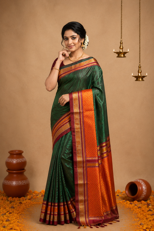 KHAN ,PURE HANDLOOM SAREE