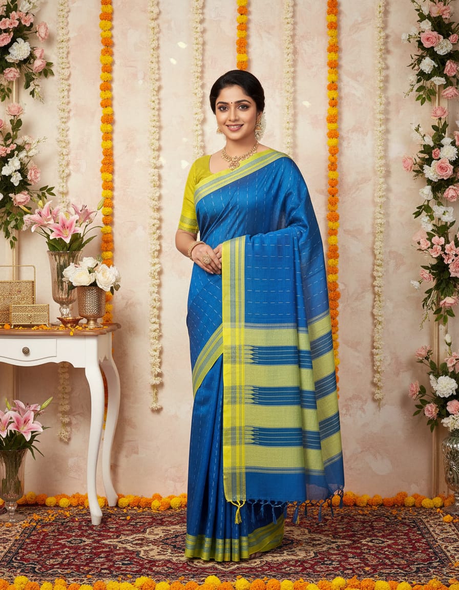 ILKAL PURE COTTON HANDWOVEN SAREE