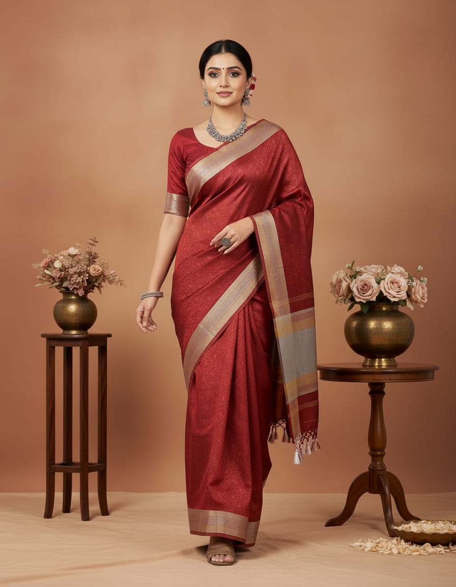KHAN,PURE HANDLOOM SAREE