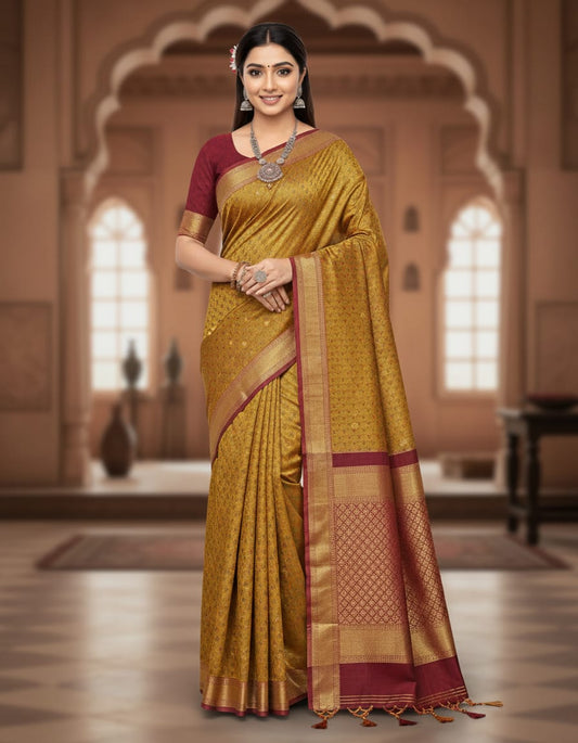 KHAN ,PURE HANDLOOM SAREE