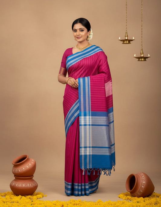 ILKAL PURE COTTON HANDWOVEN SAREE