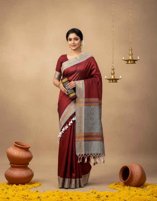 KHAN, PURE HANDLOOM SAREE