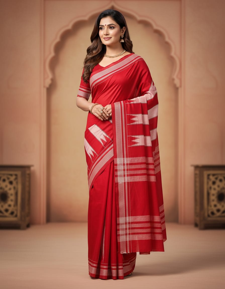 ILKAL PURE COTTON HANDWOVEN SAREE