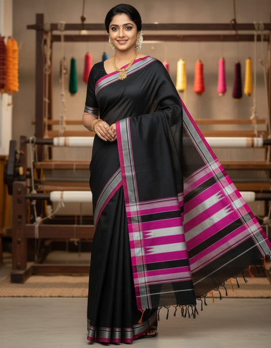 ILKAL PURE COTTON HANDWOVEN SAREE