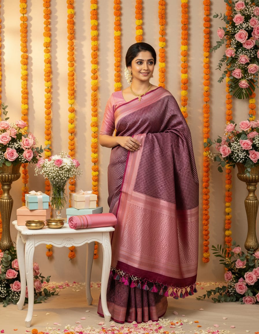 KHAN ,PURE HANDLOOM SAREE